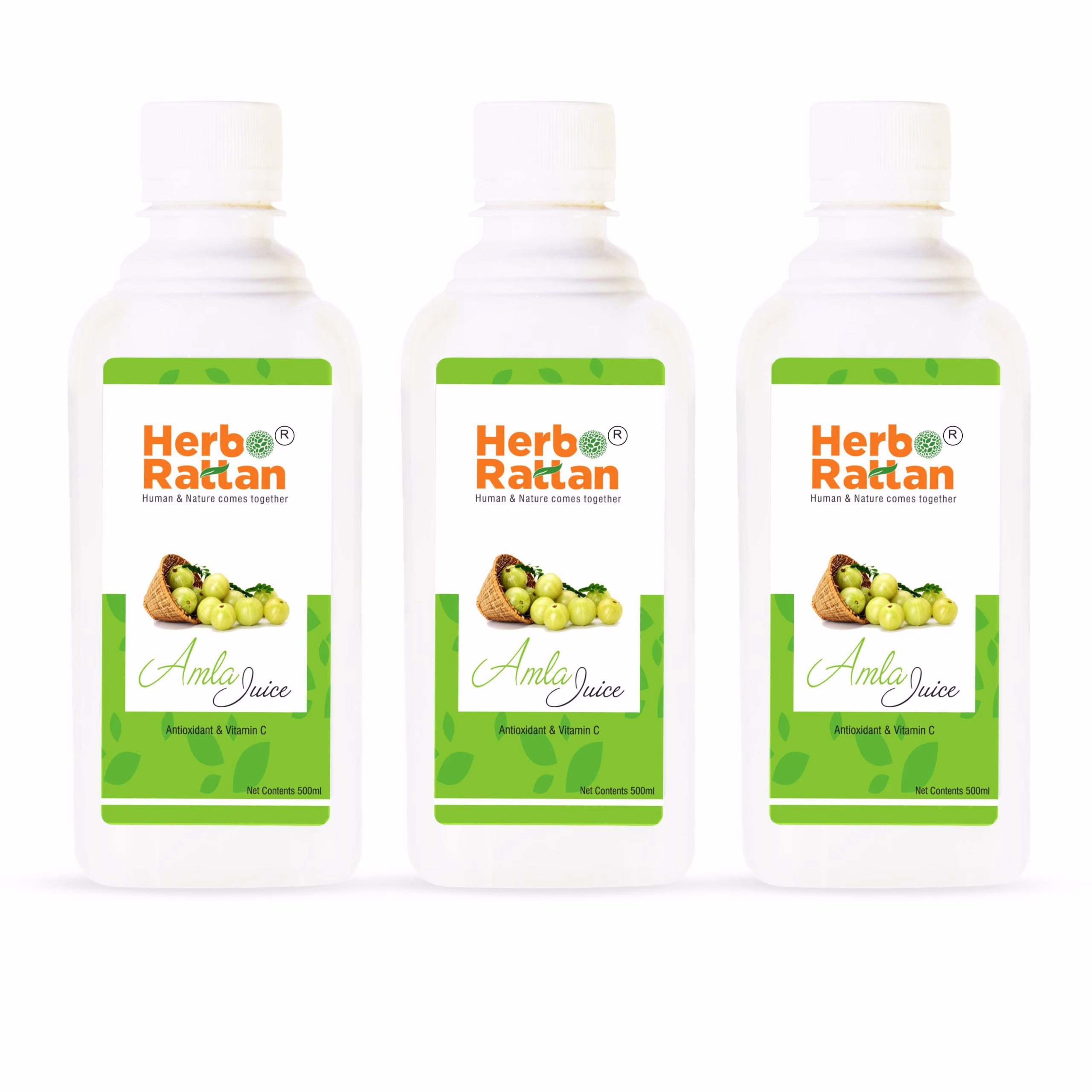 Herbo Rattan Amla Juice 500ml Pack of 3 – Natural Wellness Boost