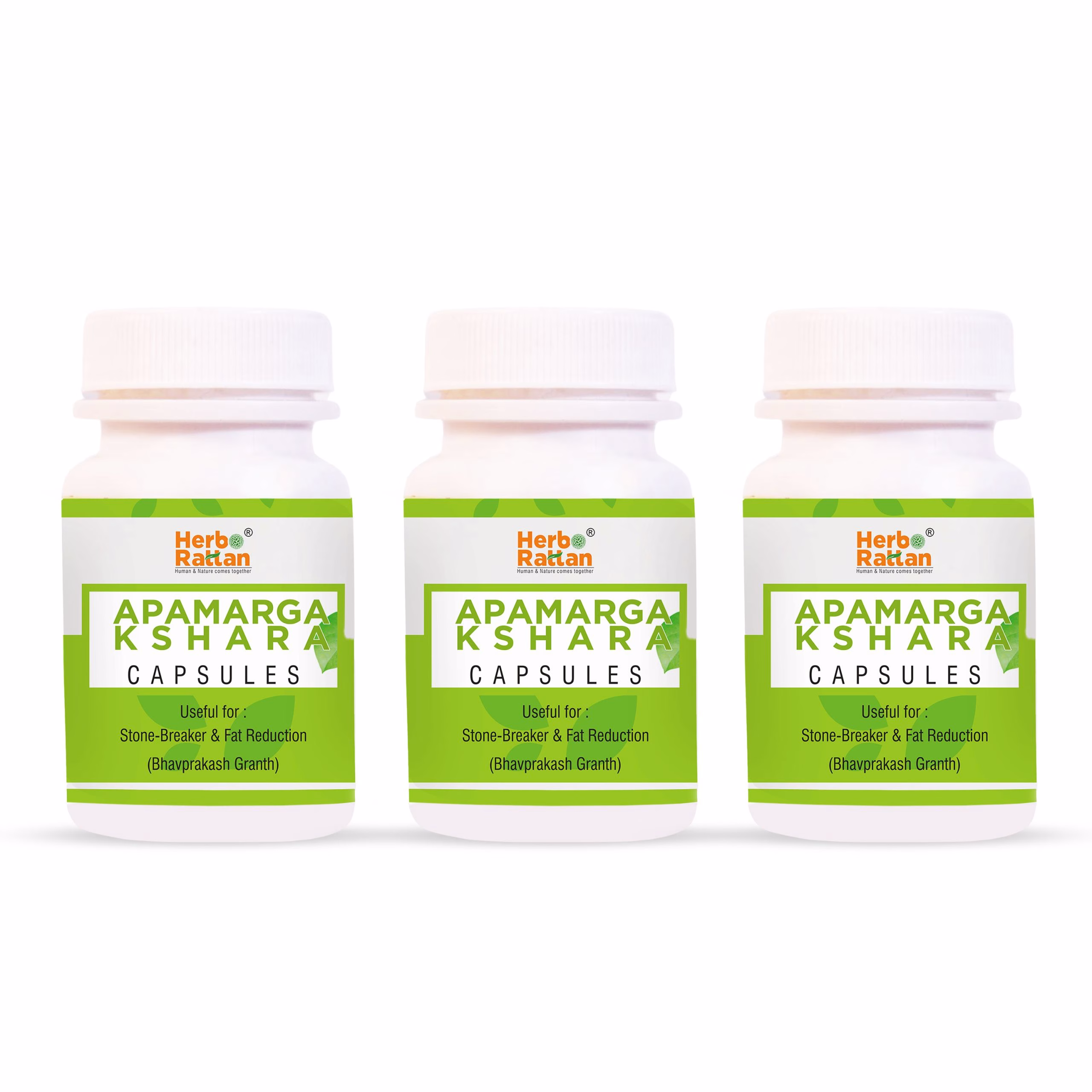 Herbo Rattan Apamarga Kshara Capsules (60 Capsules) – Natural Digestive Health Support – Pack of 2
