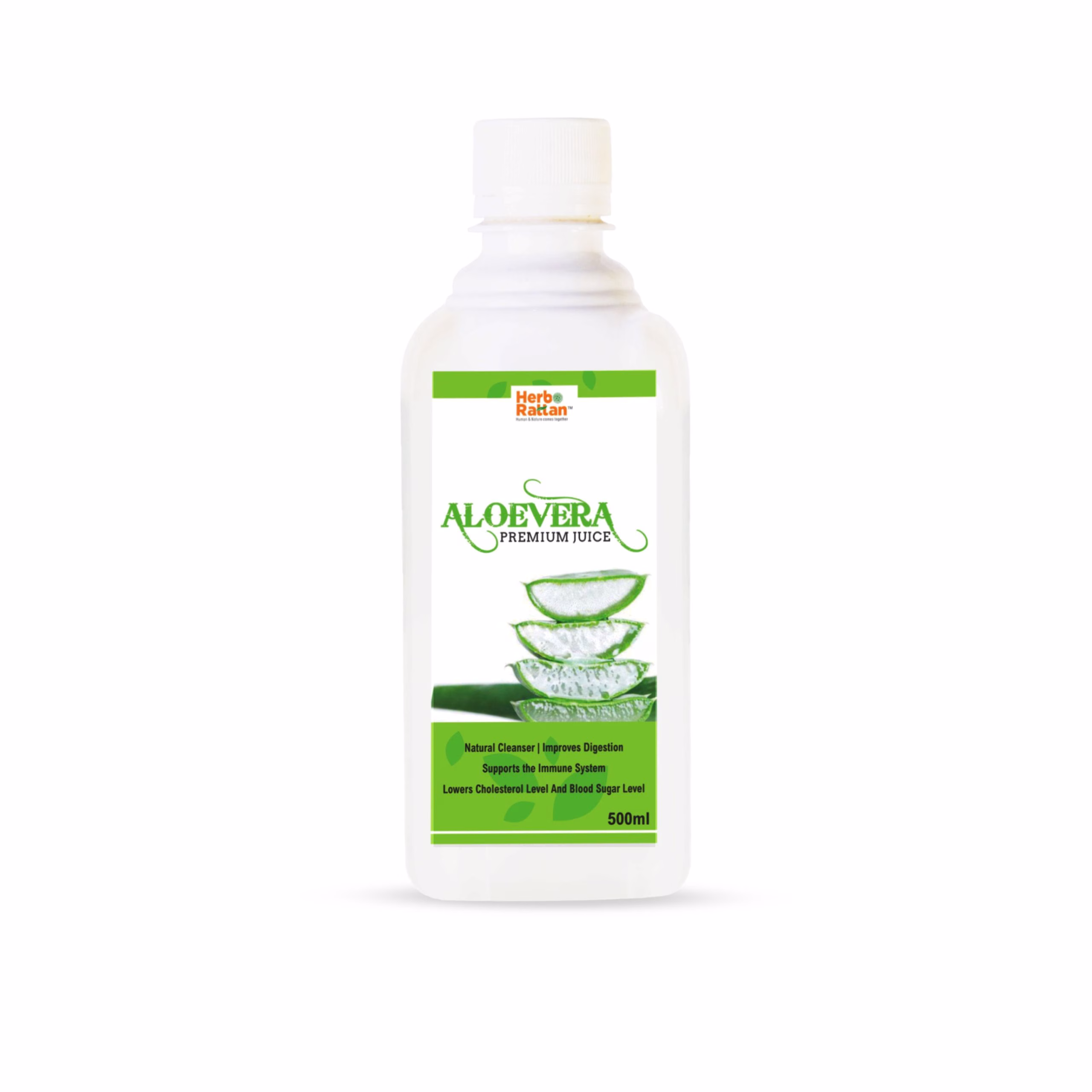 Herbo Rattan Aloe Vera Premium Juice 500ml - Detox and Hydrate Your Body