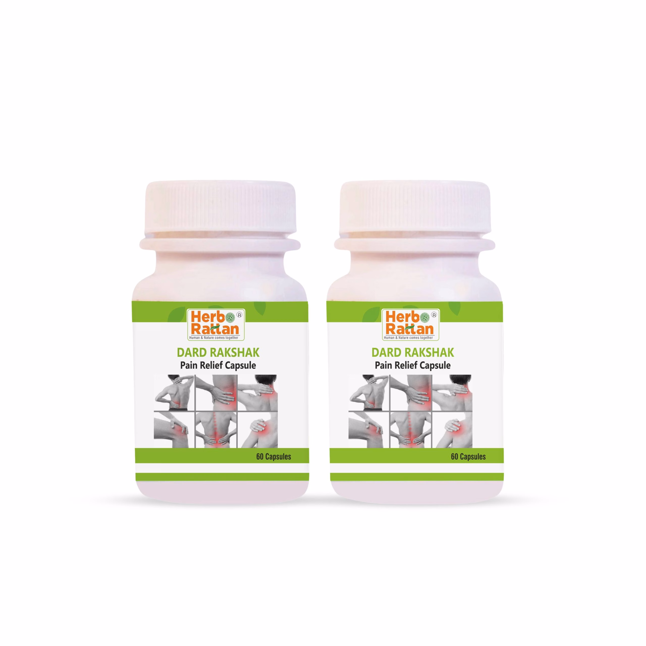 Pack of 2 Herbo Rattan Dard Rakshak Pain Relief Capsules for Muscle and Joint Relief