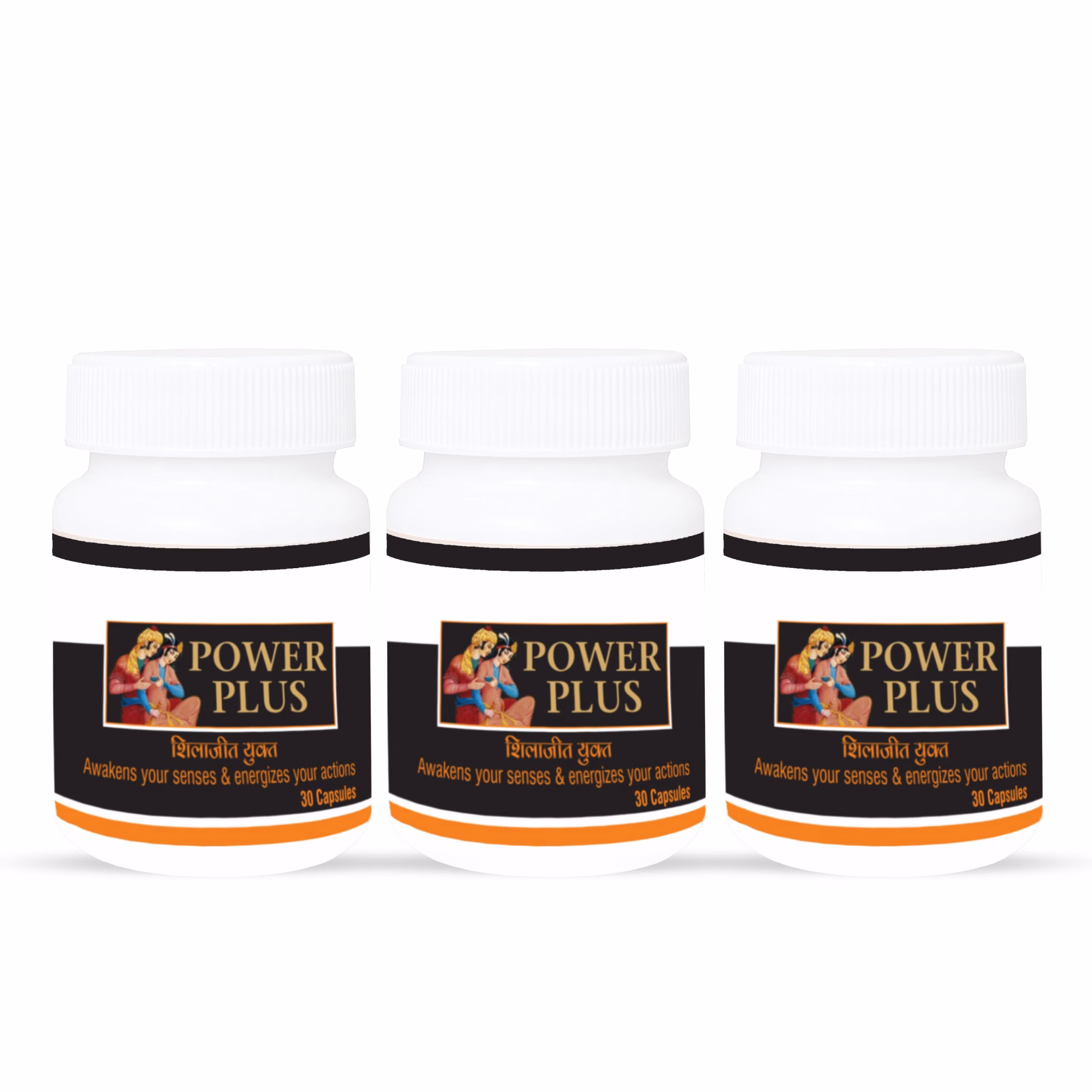 Herbo Rattan Power Plus 30 Capsules Pack of 3 for enhanced energy and stamina