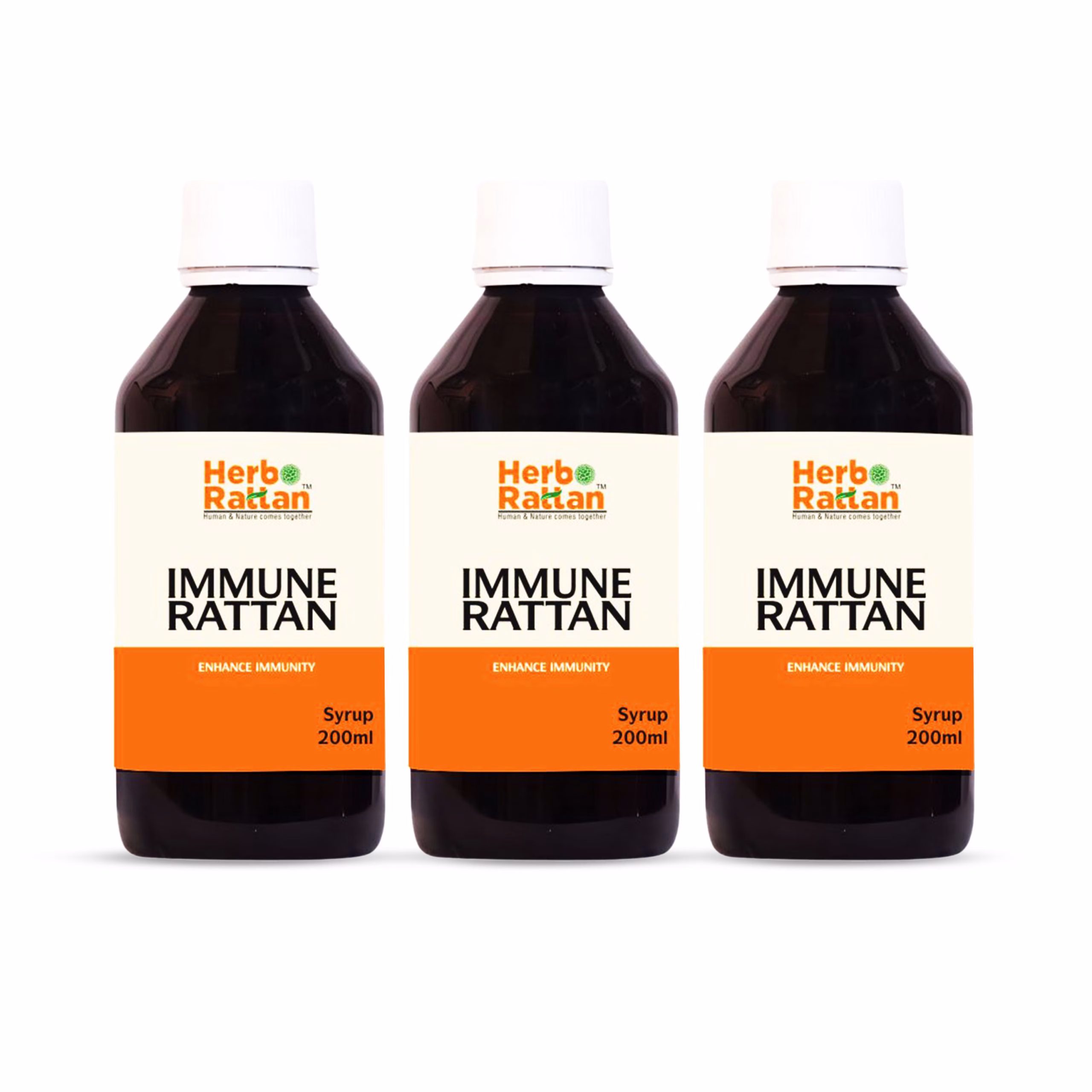 Herbo Rattan Immune Rattan Syrup 200ml Pack of 3 for Enhanced Immunity