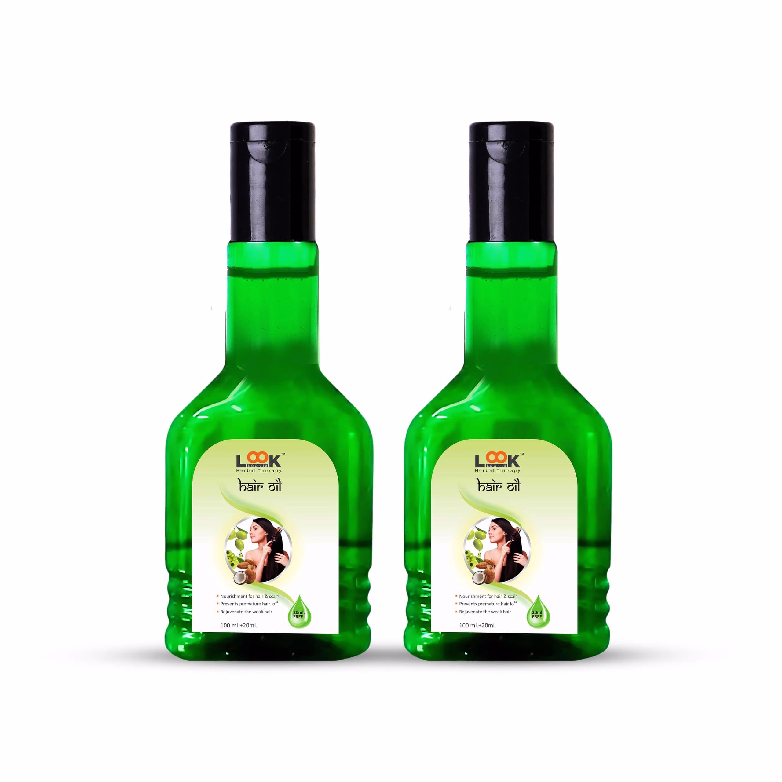 Pack of 2 herbal hair oils for hair growth