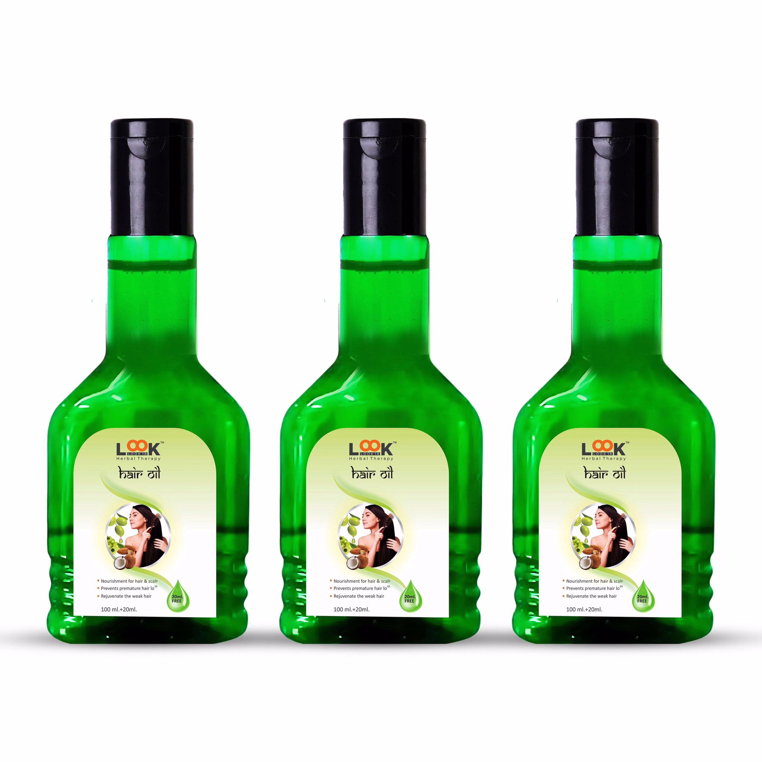 Pack of 3 herbal hair oils for growth