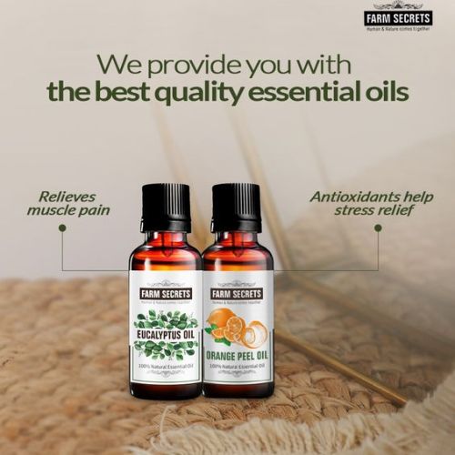 Farm Secrets Eucalyptus Oil(15ml) + Orange Peel Oil(15ml)