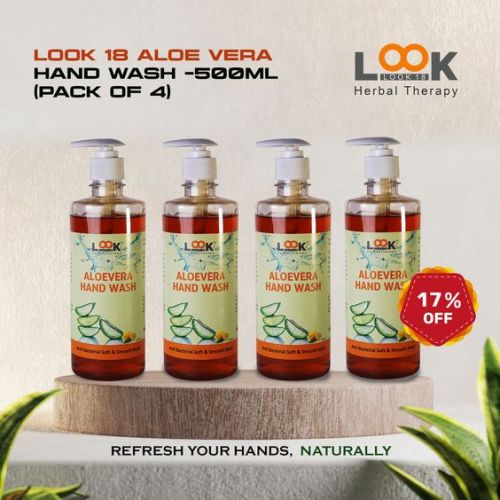 Look 18 Aloe Vera Hand Wash -500ml (Pack of 4)