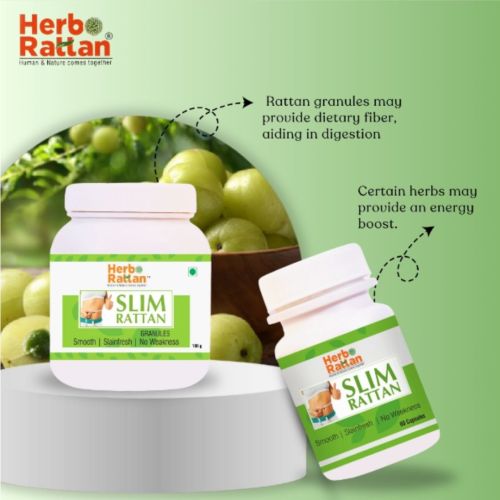 Herbo Rattan Slim Rattan Capsule – 60 Capsules + Slim Rattan Granules – 100 gm