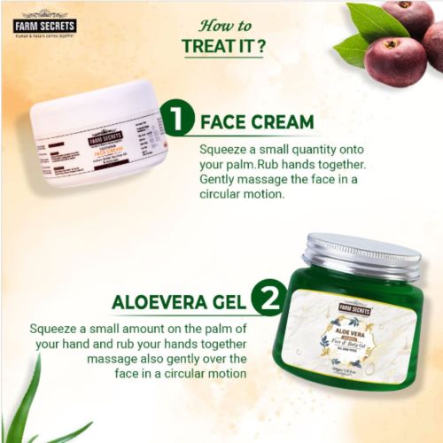 Farm Secrets AloeVera Face and Body Gel (220gm) + Soothing Face Cream (100ml)