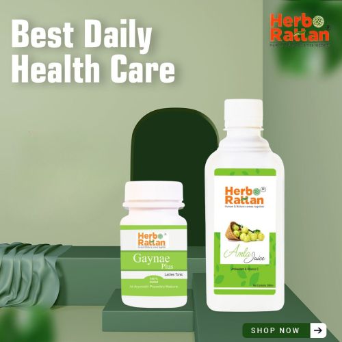 Herbo Rattan Amla Juice – 500ml + Gynae Plus – 60 capsules