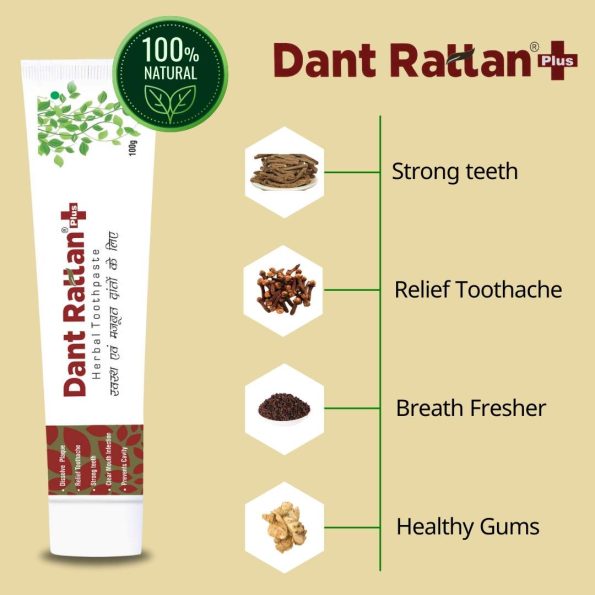 Ayurvedic herbal toothpaste for complete oral health with natural ingredients.