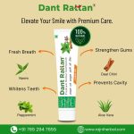 Dant Rattan Premium Herbal Toothpaste – Ayurvedic Whitening Care 100gm