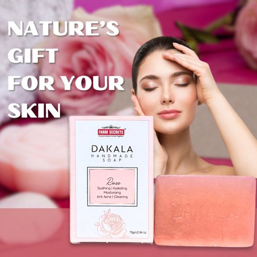 Farm Secrets Dakala Handmade Herbal Rose Soap  – 75gm