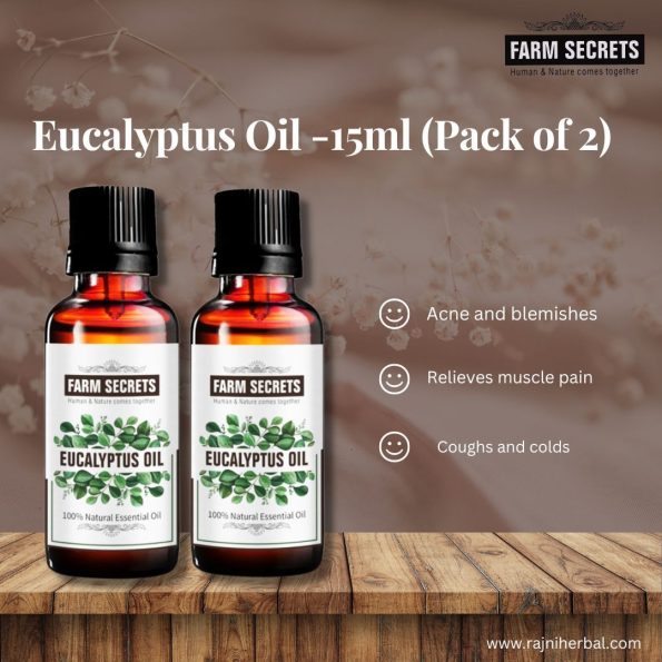 Farm Secrets Eucalyptus Oil 15ml Pack of 2 – Natural Essential Oil