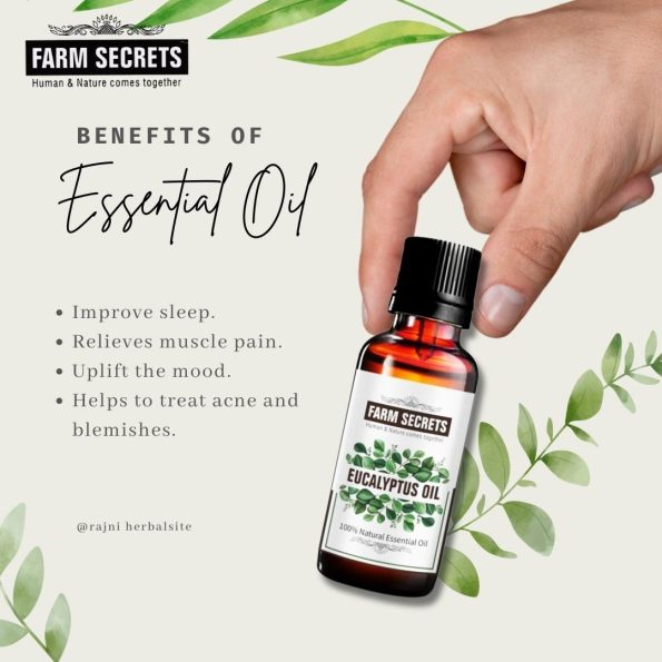 Farm Secrets Eucalyptus Oil 15ml bottle – Natural Herbal Essential Oil