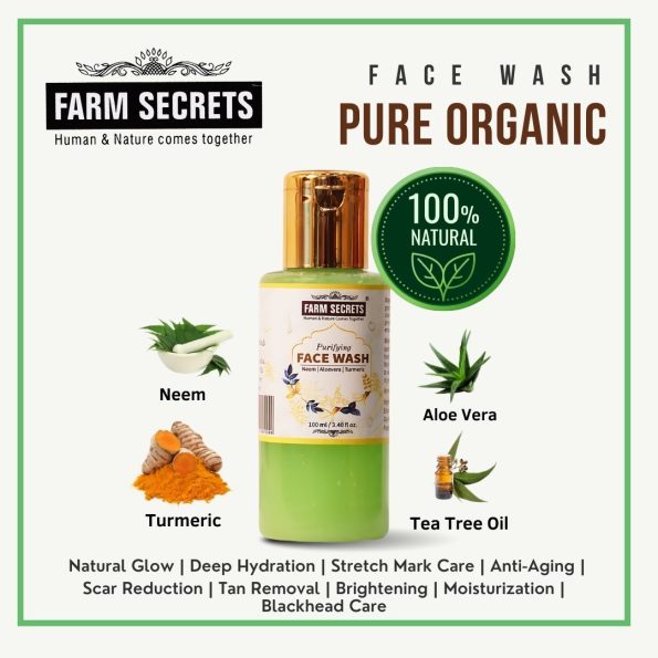 Farm Secrets Purifying Face Wash 100ml – Herbal face wash for clear and radiant skin