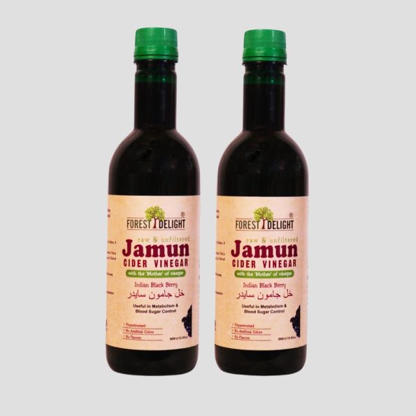 Pack of 2 Jamun cider vinegar for blood sugar control and digestion.