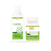 Herbo Rattan AloeVera Premium Juice – 500ml + Arjuna Capsule – 60 Capsules