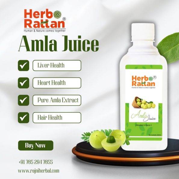 Herbo Rattan Amla Juice 500ml – Packed with Vitamin C for Health Benefits