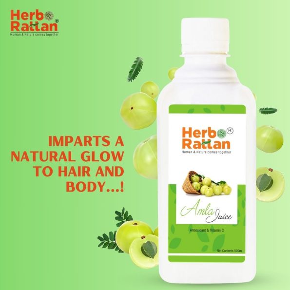 Herbo Rattan Amla Juice 500ml – Packed with Vitamin C for Health Benefits