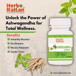 Herbo Rattan Ashwagandha Capsules 60 Capsules – Natural Stress Relief