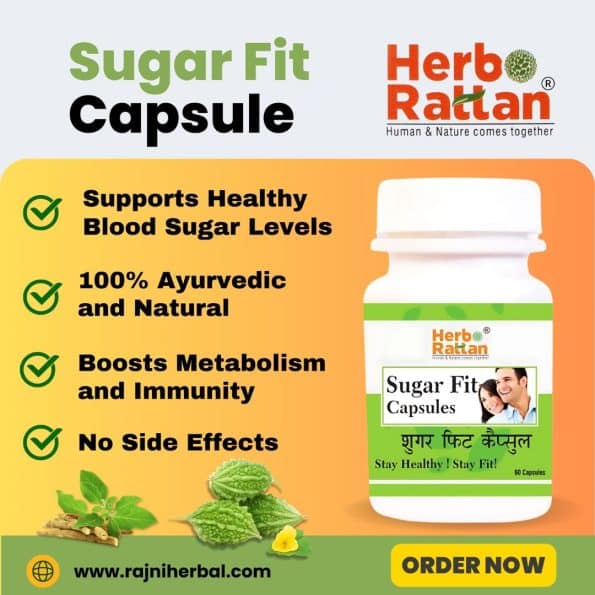 Herbo Rattan Sugar Fit Capsules for Blood Sugar Support