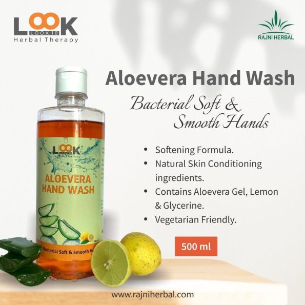 Look 18 Aloe Vera Hand Wash 500ml Pack of 4 for soft and clean hands