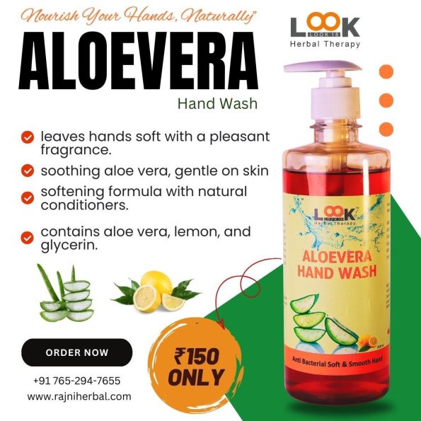 Look 18 Aloe Vera Hand Wash 500ml Pack of 4 for soft and clean hands