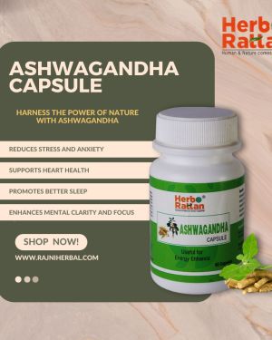 Herbo Rattan Ashwagandha Capsule – 60 Capsules