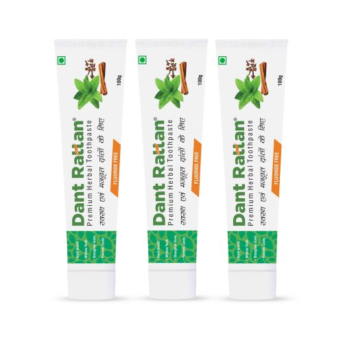 Dant Rattan Premium Herbal Toothpaste -100gm (Pack of 3)