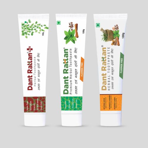 Dant Rattan Plus Herbal Toothpaste (100gm) + Herbal Toothpaste (100gm) +  Premium Herbal Toothpaste (100gm)