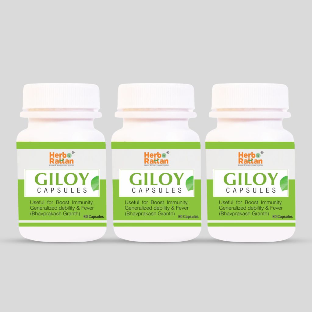 Herbo Rattan Giloy Capsule – 60 capsules (Pack of 3)