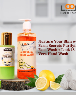 Farm Secrets Purifying Face Wash (100ml) + Look 18 Aloe Vera Hand Wash (500ml)