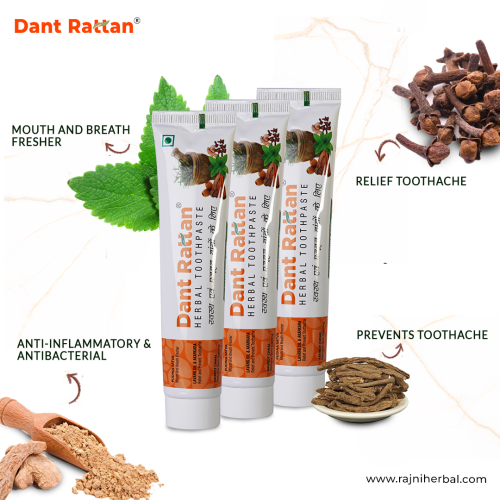 Dant Rattan Herbal Toothpaste -100gm (Pack of 3)