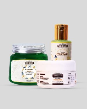 Farm Secrets AloeVera Face and Body Gel (220gm) + Purifying Face Wash (100ml) + Soothing Face Cream (100ml)