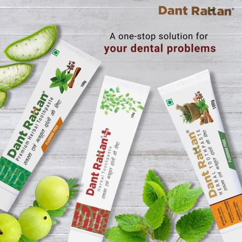 Dant Rattan Plus Herbal Toothpaste (100gm) + Herbal Toothpaste (100gm) +  Premium Herbal Toothpaste (100gm)