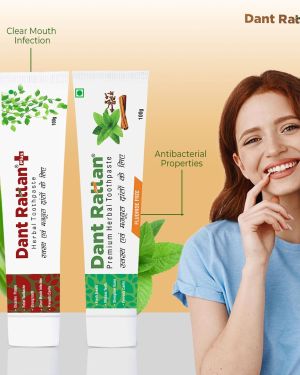 Dant Rattan Plus Herbal Toothpaste (100gm) + Premium Herbal Toothpaste (100gm)