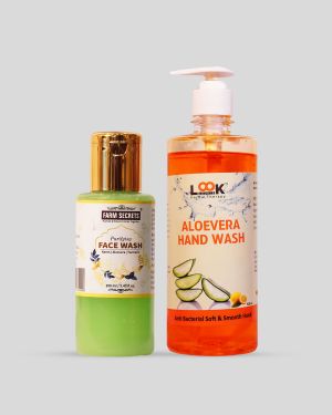 Farm Secrets Purifying Face Wash (100ml) + Look 18 Aloe Vera Hand Wash (500ml)