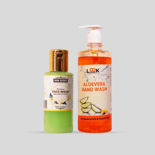 Farm Secrets Purifying Face Wash (100ml) + Look 18 Aloe Vera Hand Wash (500ml)