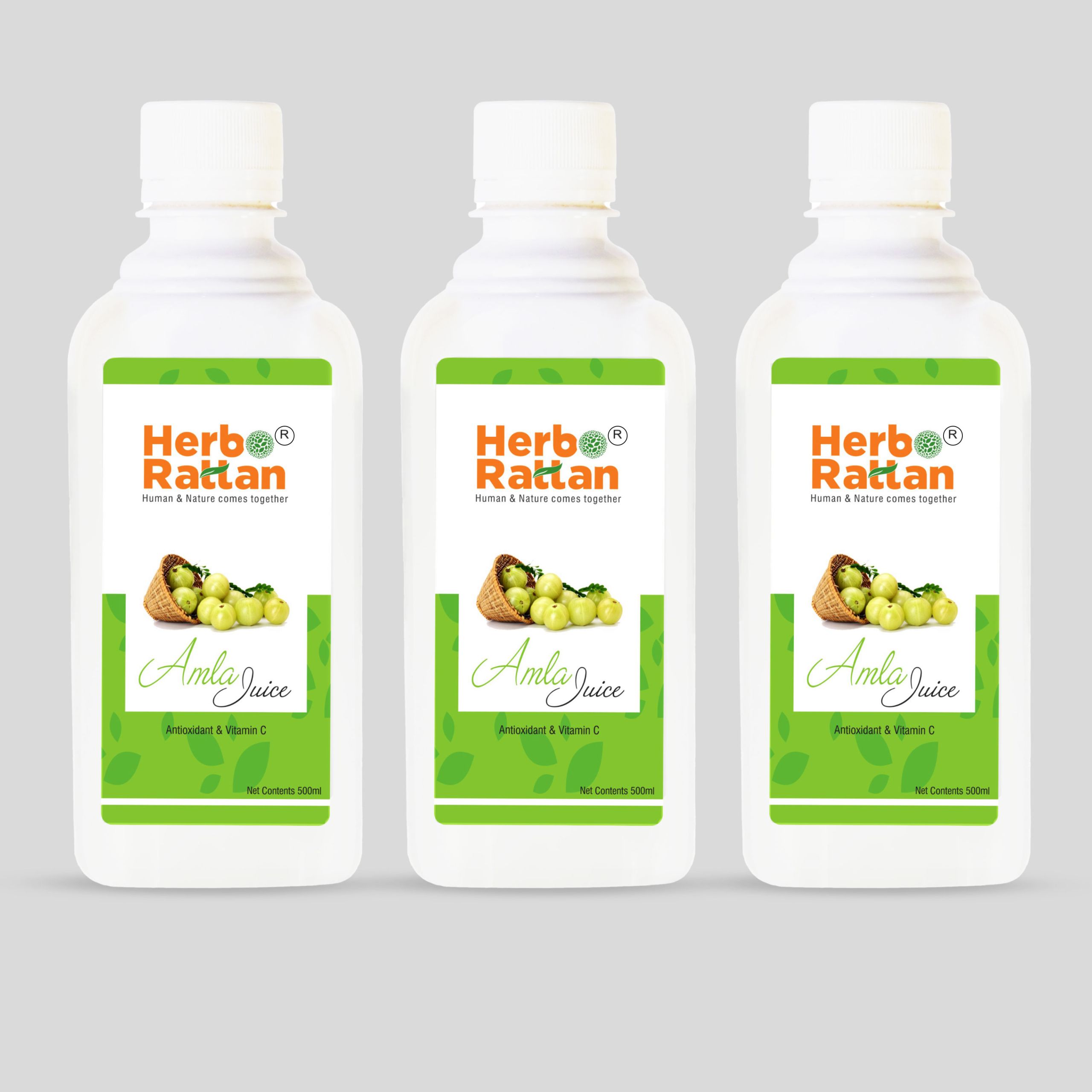 Herbo Rattan Amla Juice 500ml Pack of 3 – Natural Wellness Boost