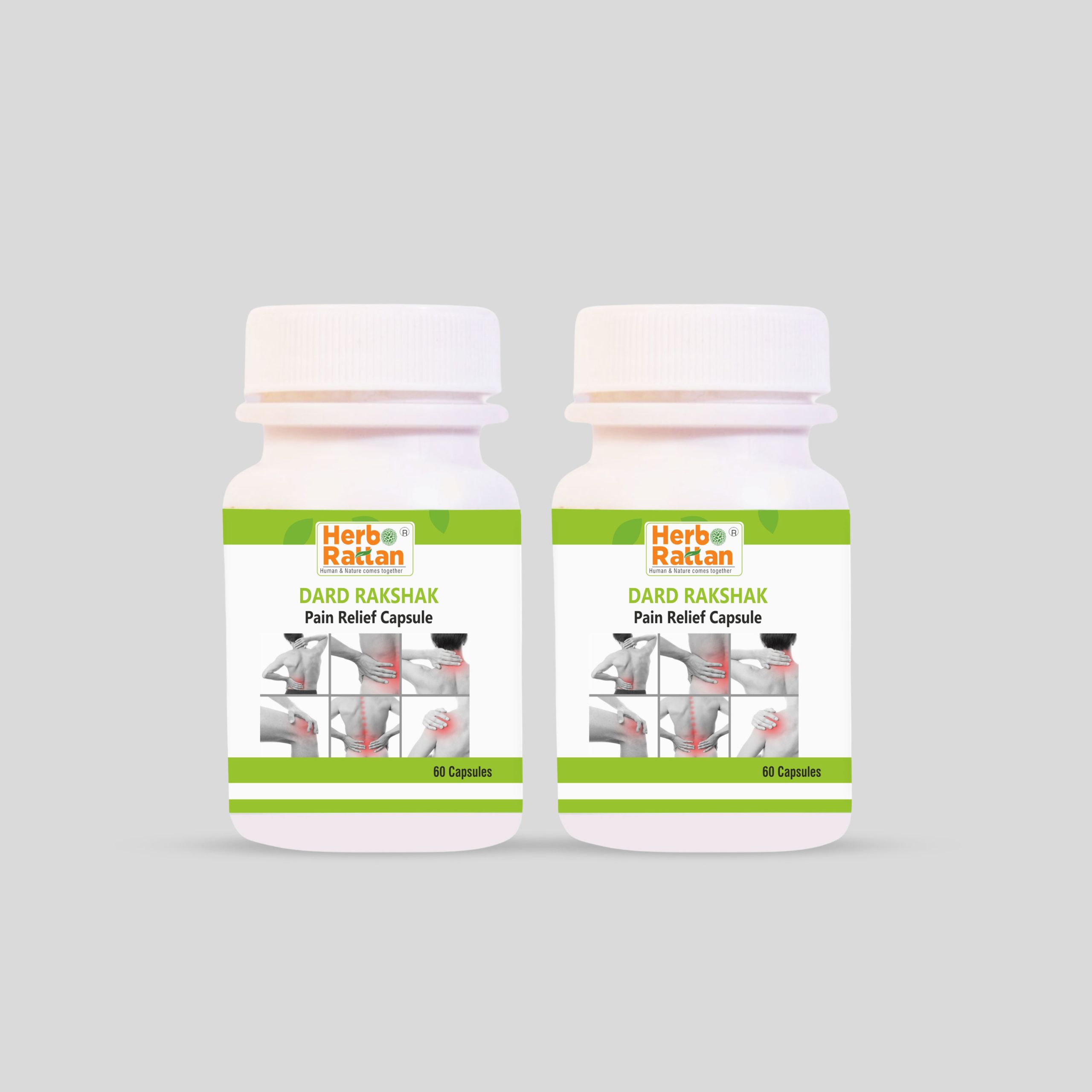 Pack of 2 Herbo Rattan Dard Rakshak Pain Relief Capsules for Muscle and Joint Relief